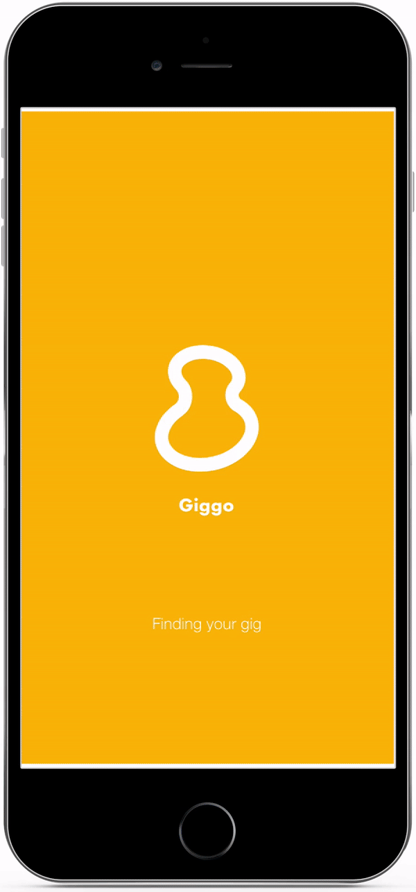 gif of the giggo app flow